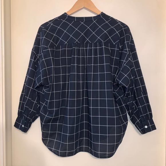 Everlane Collarless Air Shirt Button Down Blouse 6 - Picture 6 of 11